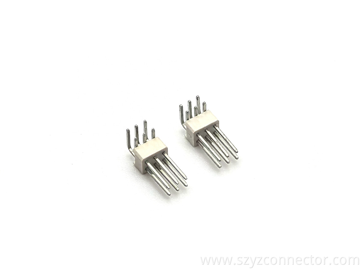1.5mm Pitch Pin header Connector Dual Row Right Angle SQ0.4mm H2.5mm 2*3P